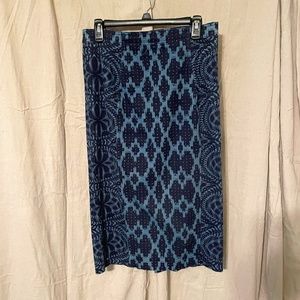 Patterned Blue Skirt Size 8